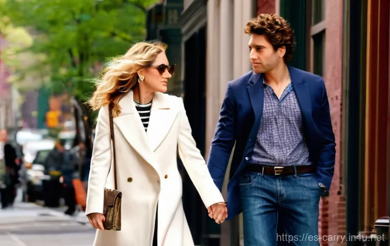 캐리의 최신 시리즈 리뷰 - **Prompt Title: "A New Chapter for Carrie and Aidan"**
    **Description:** A wide shot of Carrie Br...