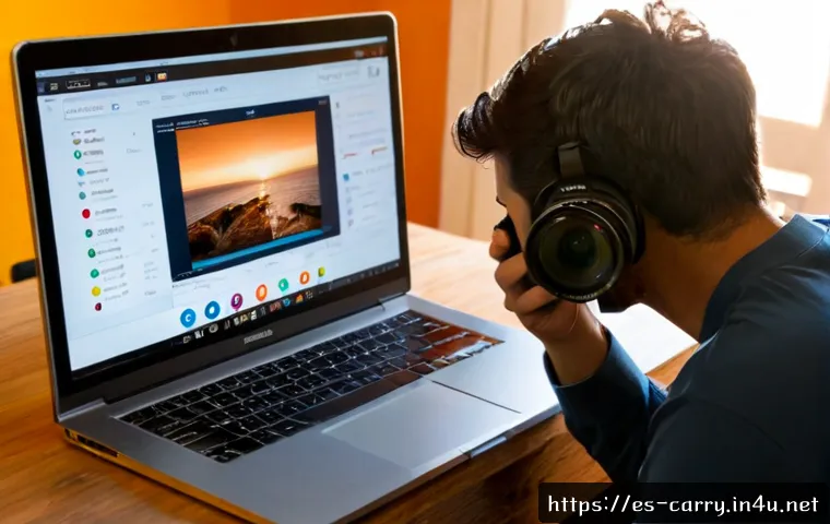 Home 30 캐리 유튜브 알고리즘 최적화 - Photorealistic Spanish content creator in a bright Madrid home studio, reviewing video performance c...